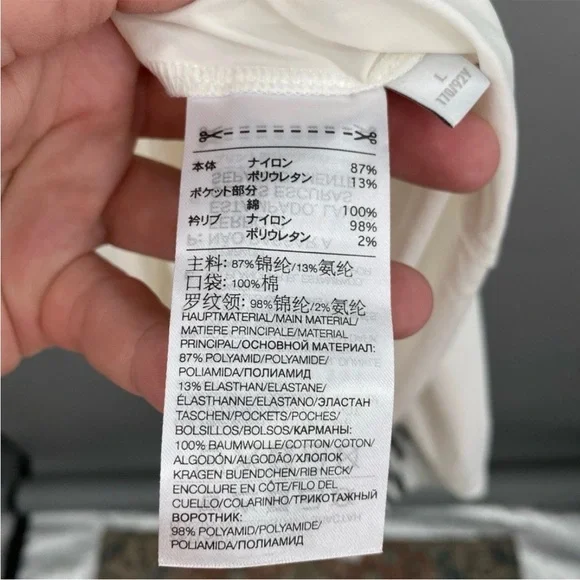 Y-3 X Adidas Sleeveless Maxi Dress Womens LARGE White Sporty Tonal Athletic RARE - Picture 10 of 16